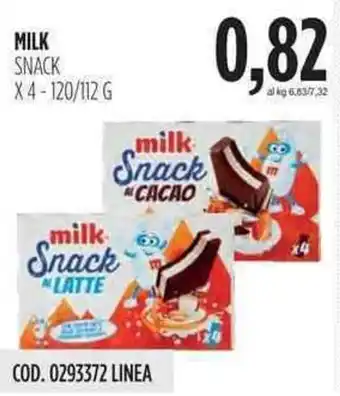 Carico Cash & Carry Milk Snack x 4 120/112g offerta