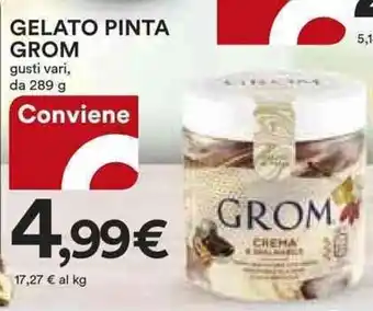 Ipercoop GELATO PINTA GROM gusti vari, da 289 g offerta