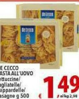 Gros Pasta all'uovo offerta