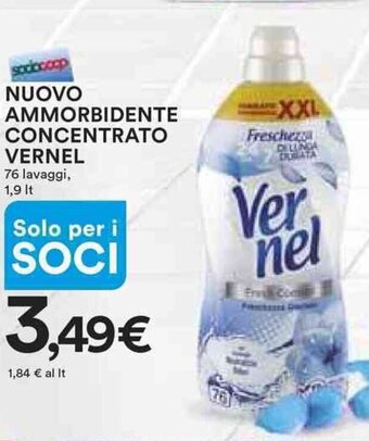 Ipercoop NUOVO AMMORBIDENTE CONCENTRATO VERNEL 76 lavaggi, 1,9 It offerta