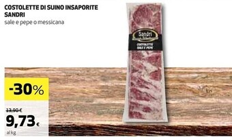Coop Sandri costolette di suino insaporite offerta