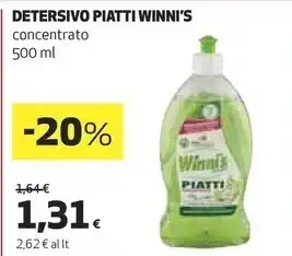 Coop Winni's detersivo piatti offerta
