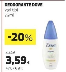 Coop Dove deodorante offerta