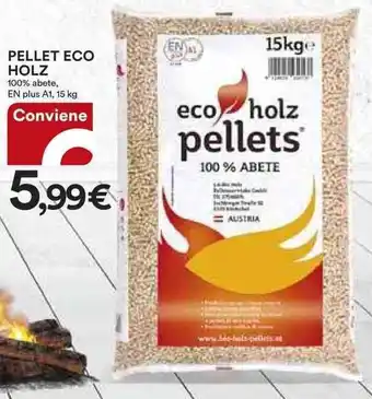 PELLET ECO HOLZ 100% abete, EN plus A1, 15 kg