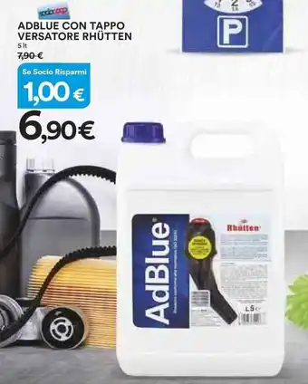 Ipercoop ADBLUE CON TAPPO VERSATORE RHÜTTEN 5 lt offerta