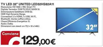 TV LED 32" UNITED LED32HS82A11