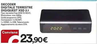 Ipercoop DECODER DIGITALE TERRESTRE DIGIQUEST XSD 2.1 offerta