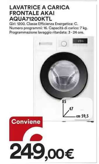 LAVATRICE A CARICA FRONTALE AKAI AQUA71200KTL