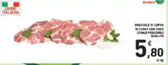 Conad BRACIOLE DI COPPA DI SUINO CON O550 CONAD PERCORSO QUALITÀ offerta