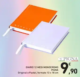 Conad DIARIO 12 MESI MONOCROMO PIGNA offerta