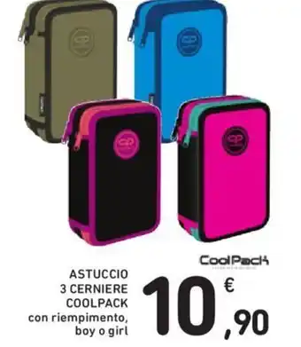Conad ASTUCCIO 3 CERNIERE COOLPACK con riempimento, boy o girl offerta