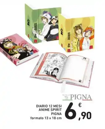 Conad DIARIO 12 MESI ANIME SPIRIT PIGNA formato 13 x 18 cm offerta