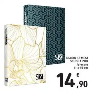 Conad DIARIO 16 MESI SCUOLA ZOO formato 11 x 15 cm offerta