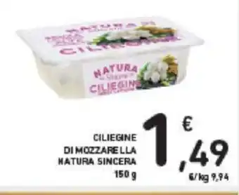 Conad CILIEGINE DI MOZZARELLA NATURA SINCERA 150 G offerta