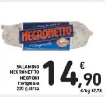 Conad SA LAMINO NEGRONET TO NEGRONI l'originale 220 g circa offerta