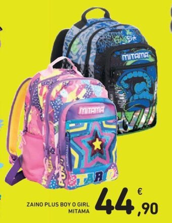 Conad ZAINO PLUS BOY O GIRL MITAMA offerta