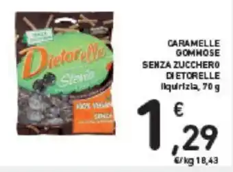 Conad CARAMELLE GOMMOSE SENZA ZUCCHERO DI ETORELLE Ilquirizia, 70 g offerta