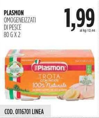 Carico Cash & Carry Plasmon Omogeneizzati di Pesce 80g x 2 offerta