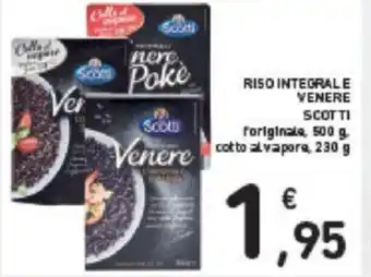 Conad RISO INTEGRALE VENERE SCOTTI roriginale 500g cotto al vapore 230g offerta
