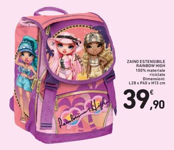 Conad ZAINO ESTENSIBILE RAINBOW HIGH offerta