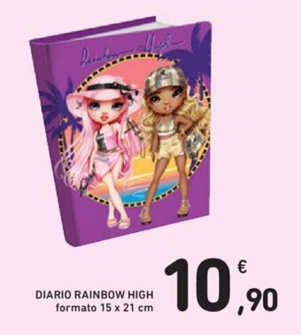 Conad DIARIO RAINBOW HIGH formato 15 x 21 cm offerta