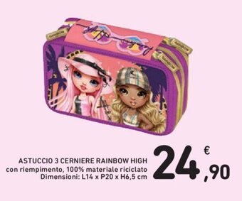 Conad ASTUCCIO 3 CERNIERE RAINBOW HIGH offerta