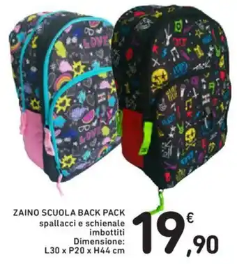 Conad ZAINO SCUOLA BACK PACK offerta