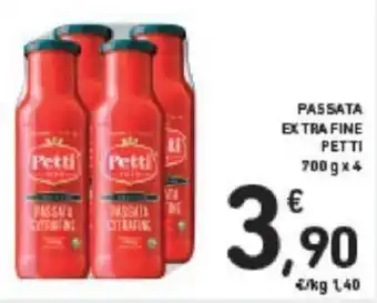 Conad PASSATA EXTRA FINE PETTI 700gx4 offerta