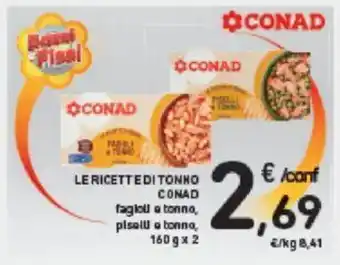 Conad LE RICETTE DI TONNO CONAD 160g x2 offerta