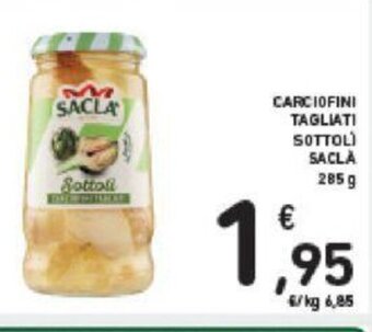 Conad CARCIOFINI TAGLIATI SOTTOLI SACLA 285 g offerta