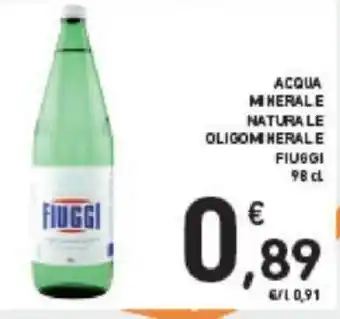Conad ACQUA MINERALE NATURALE OLIGOM NERALE FIUGGI 98 cl offerta