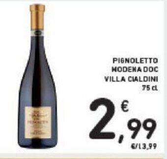Conad PIGNOLETTO MODENA DOC VILLA CIALDINI 75 cl offerta