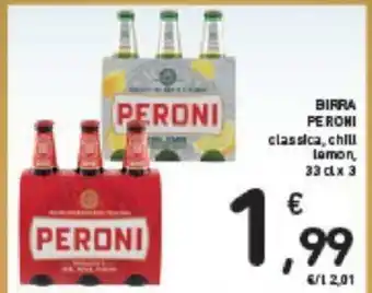 Conad BIRRA PERONI classica, chill lemon,33cl x3 offerta