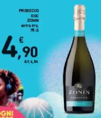 Conad PROSECCO DOC ZONIN extra dry, 75 cl offerta