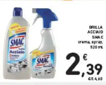 Conad BRILLA ACCIAIO SMAC crema, spray, 520 ml offerta