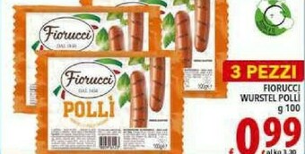 Iper Triscount Fiorucci Wurstel di pollo offerta