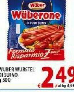 Iper Triscount Wurstel offerta