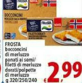 Iper Triscount Frosta Filetti di merluzzo offerta