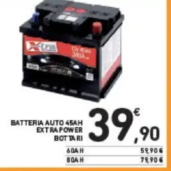 BATTERIA AUTO 45AH EXTRA POWER BOTTARI