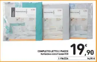 Conad COMPLETO LETTO 2 PIAZZE fantasie e colori assortiti offerta