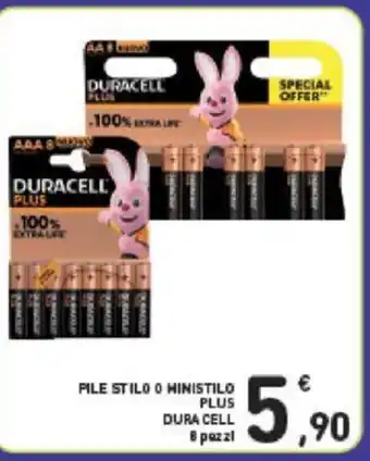Conad PILE STILO O MINISTILO PLUS DURA CELL 8 pazzl offerta
