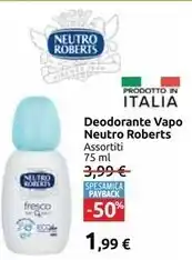 Carrefour Market Neutro roberts deodorante vapo offerta