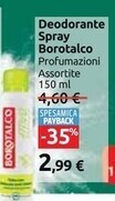 Carrefour Market Borotalco deodorante spray offerta