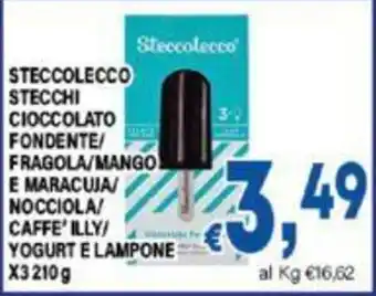 DEM STECCOLECCO STECCHI CIOCCOLATO FONDENTE/ FRAGOLA/MANGO E MARACUJA/ NOCCIOLA/ CAFFE' ILLY! YOGURT E LAMPONE X3 210g offerta