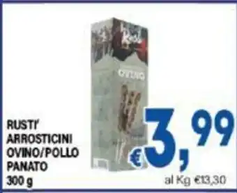 DEM RUSTI ARROSTICINI OVINO/POLLO PANATO 300 g offerta