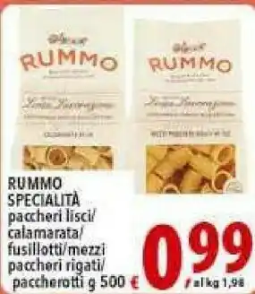 Iper Triscount Rummo Pasta di semola offerta