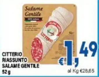 DEM CITTERIO RIASSUNTO SALAME GENTILE 52g offerta