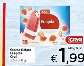 Crai Crai stecco gelato fragola offerta