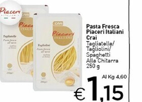 Crai Crai pasta fresca piaceri italiani offerta