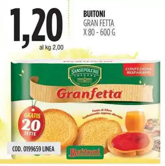 Carico Cash & Carry Buitoni Granfetta x 80 600g offerta